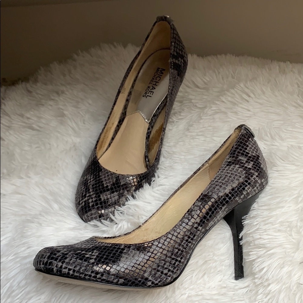 Michael Kors snakeskin look heels